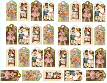 Doll Tag Sheet #21 Tags for your dolls 29 Mini Tags