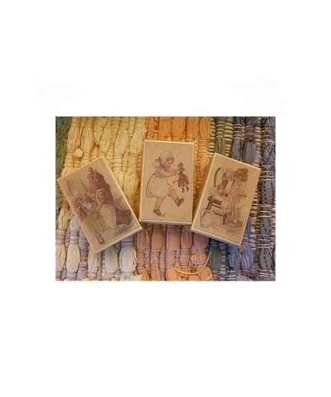 3 Wee Doll Boxes/Lids #V8 Antique Style Doll Boxes