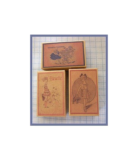 3 Wee Bleuette Boxes #B4 Antique Style Boxes