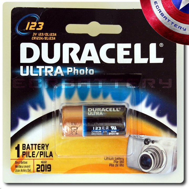 1 Pack - Duracell Ultra CR123A Photo Lithium 3V Battery