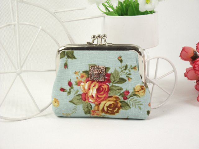NEW ANNASUI Vintage FLORAL 2pockets COIN PURSE MINI WALLET 9 Colors Holiday gift