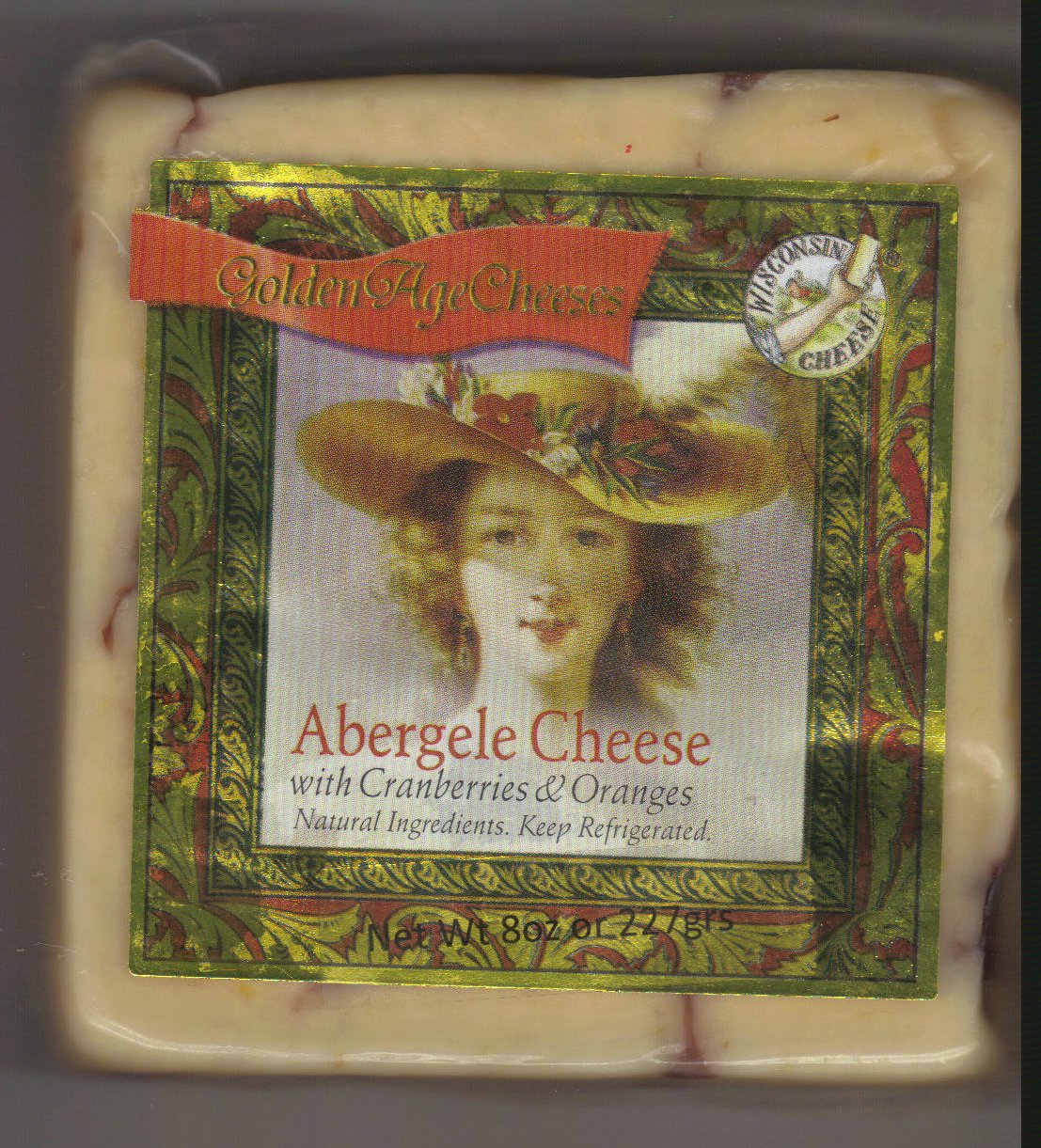Golden Age Cheeses Cranberries & Oranges 2lbs Real Wisconsin Cheese