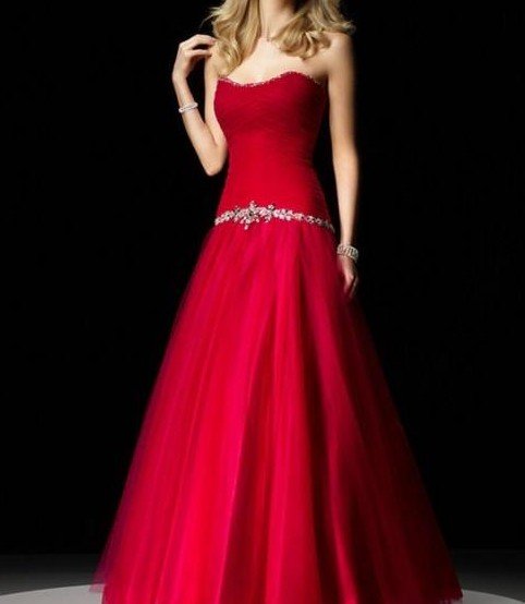 A-line bridal gown/braidesmaid dress custom made sexy red
