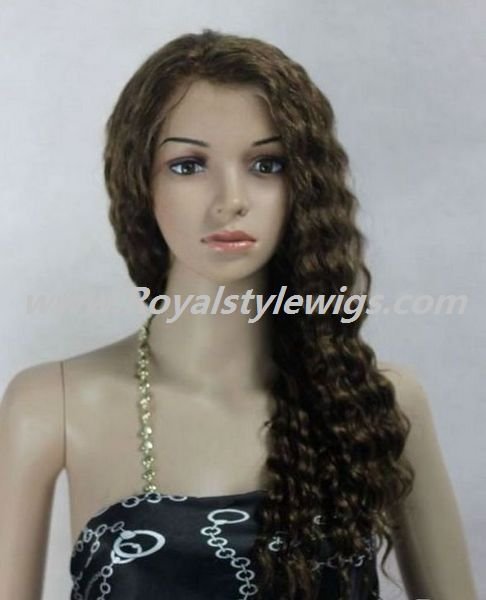 human hair full lace wigs dark blonde wavy body wave
