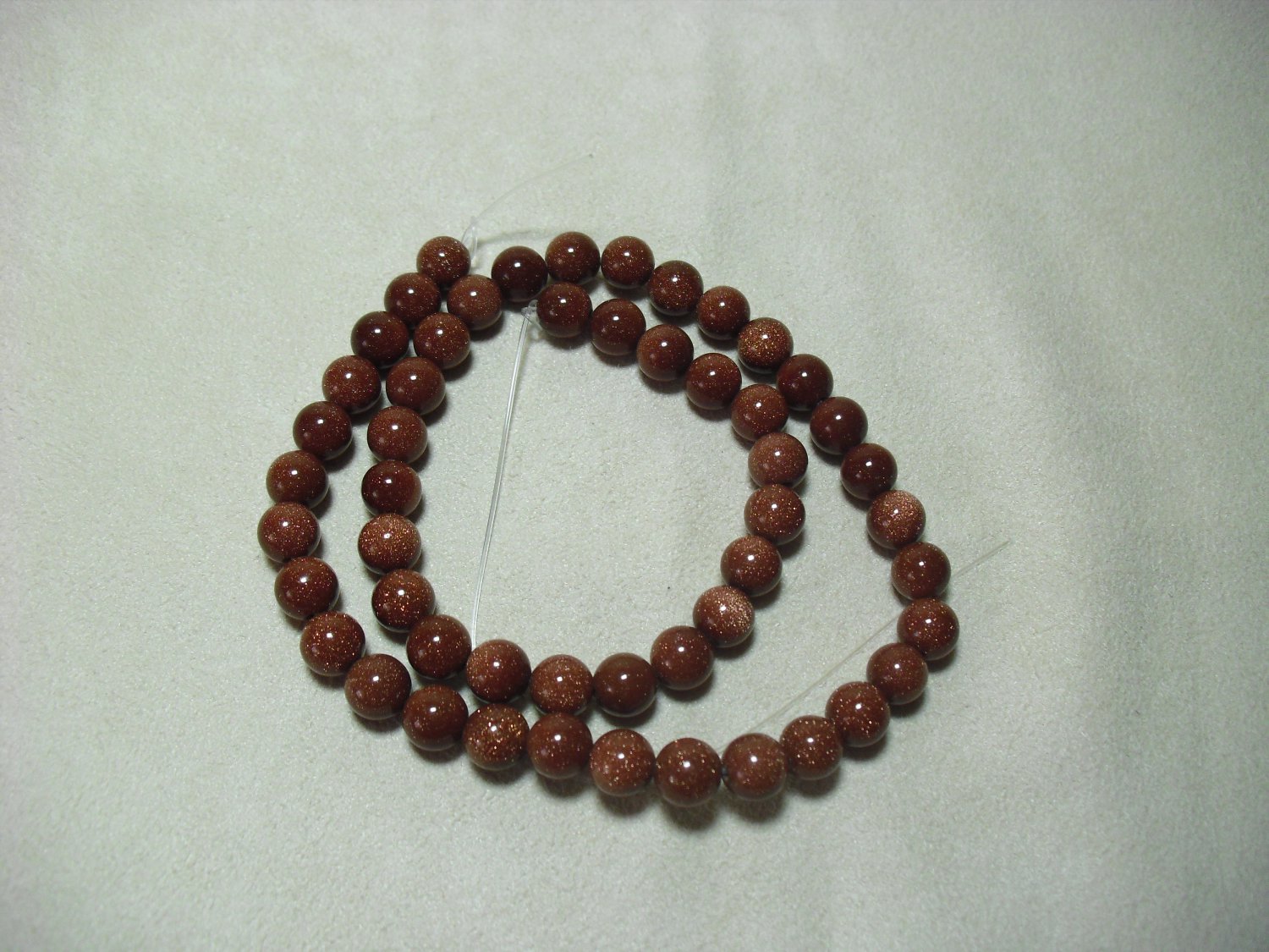 6 mm Brown Goldstone Beads