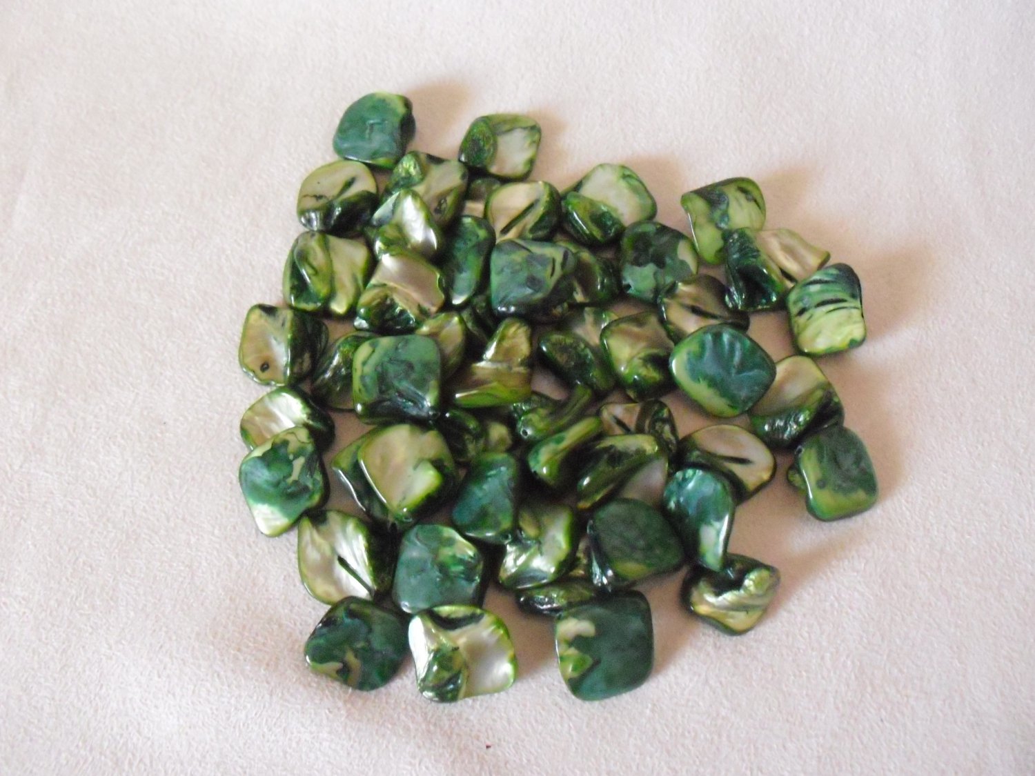 Green Shell Beads