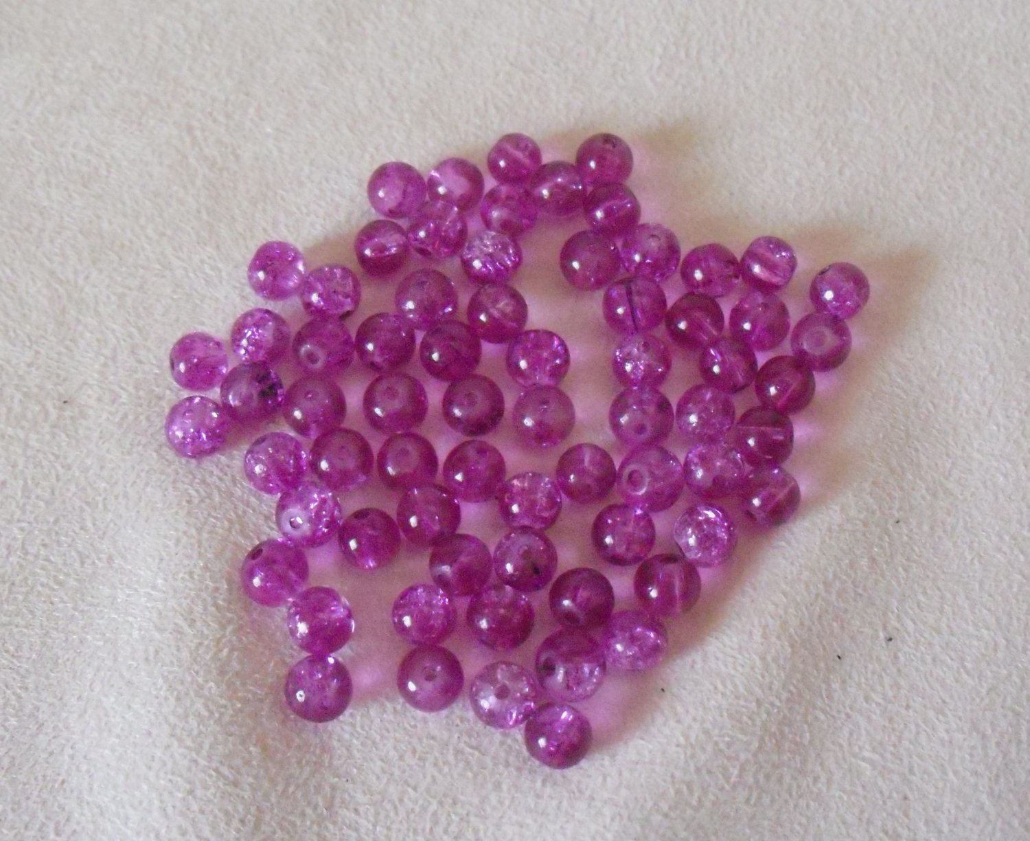 Purple Crackle Beads