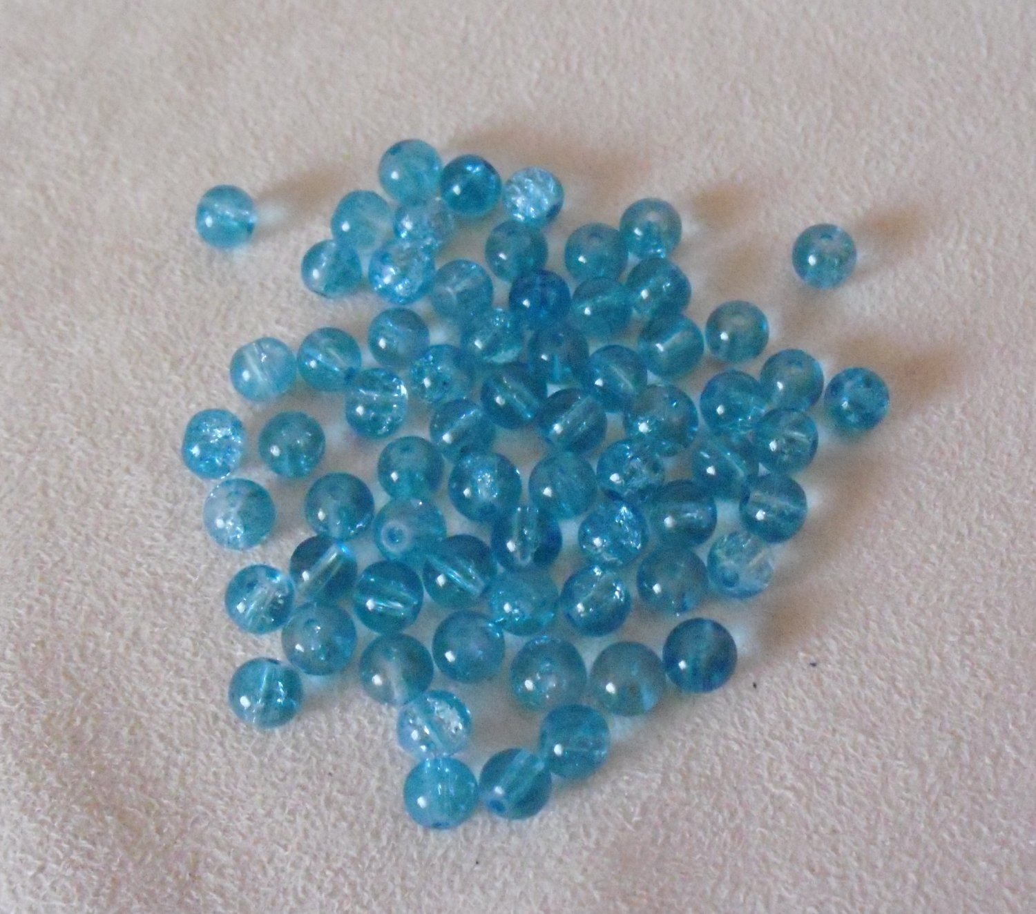 Blue Crackle Beads