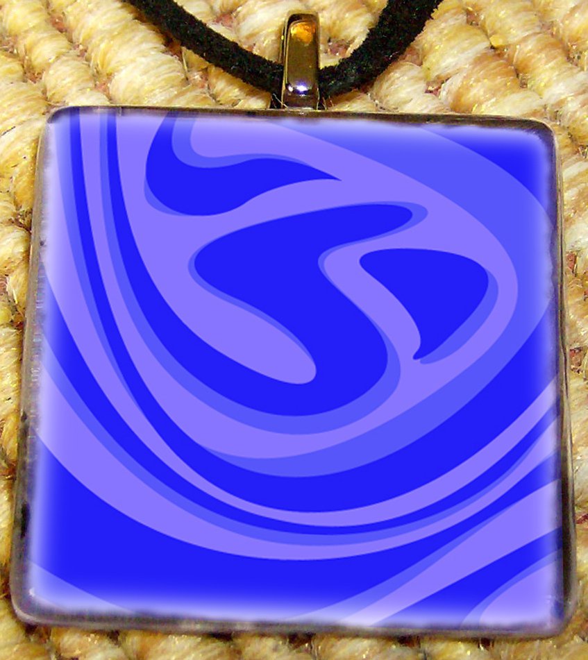 Blue Swirl Glass Pendant