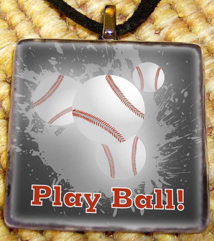 Play Ball Glass Pendant