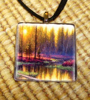 Spring Morning Glass Pendant