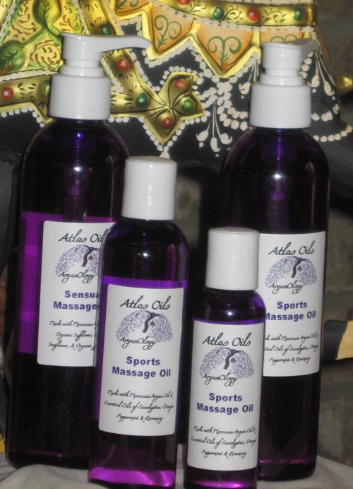 8oz. Muscle Relief Massage Oil: Contains Moroccan Argan Oil