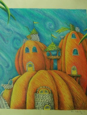 "Condos" Colored Pencils 12"X12