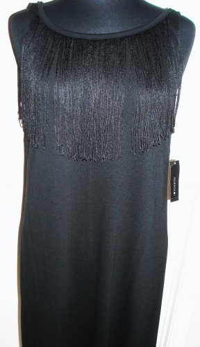 I HEART RONSON BLACK FRINGE DRESS SIZE L (NEW)