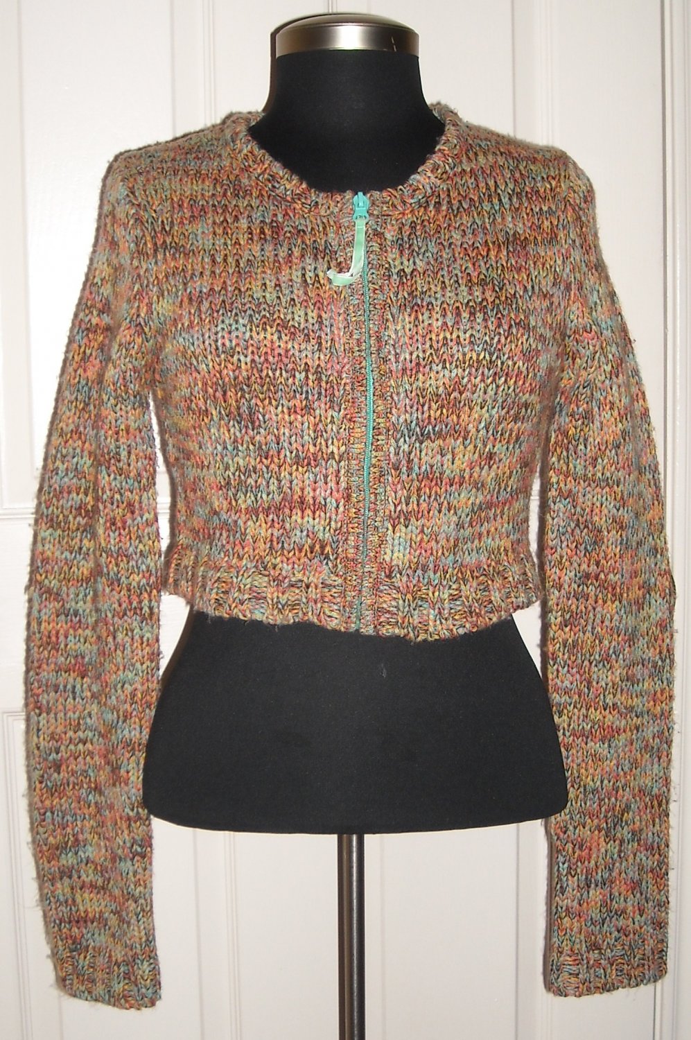 TWEED CROP SWEATER SIZE L