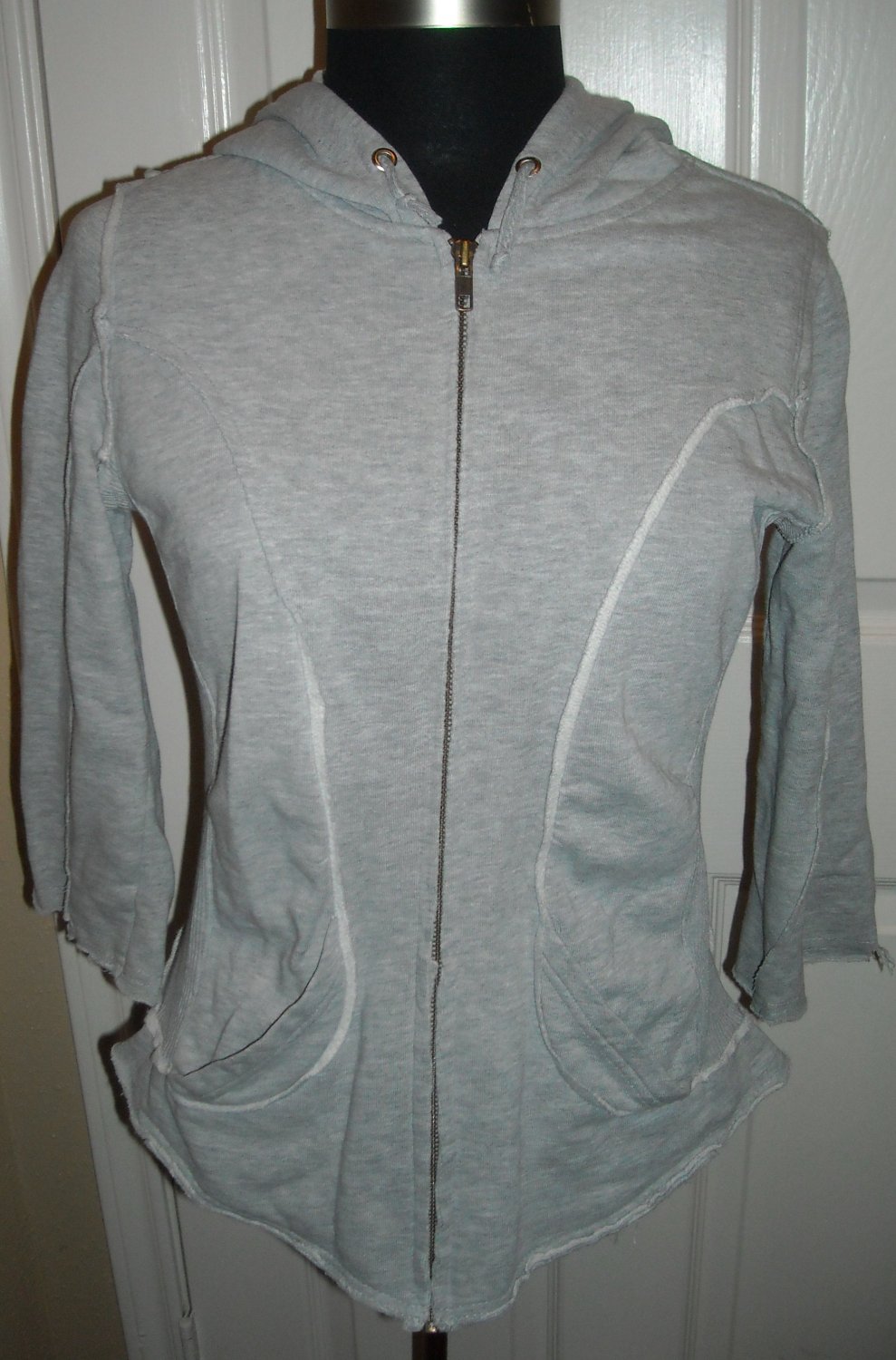 FREE PEOPLE PATTERN PIECED ZIP UP HOODIE SIZE M (NEW)