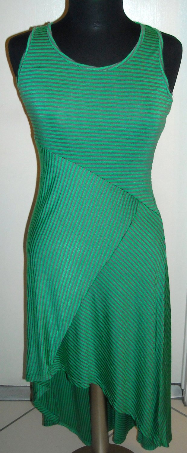 MAJIC GREEN AND BROWN SLEEVELESS DRESS SIZE M (NEW)