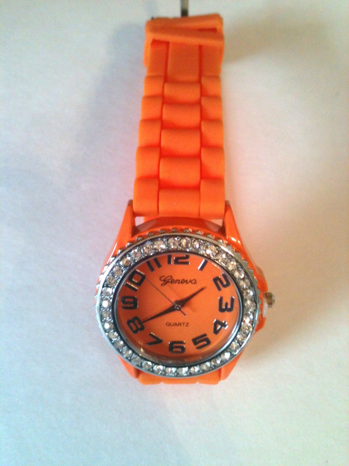 SILVER BEZEL JELLY ORANGE WATCH (NEW)