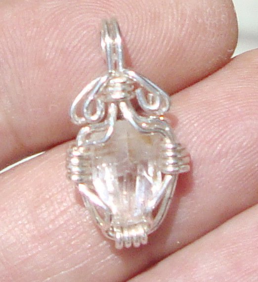 Crystal silver pendant 1.7 grams natural Topaz $65.00
