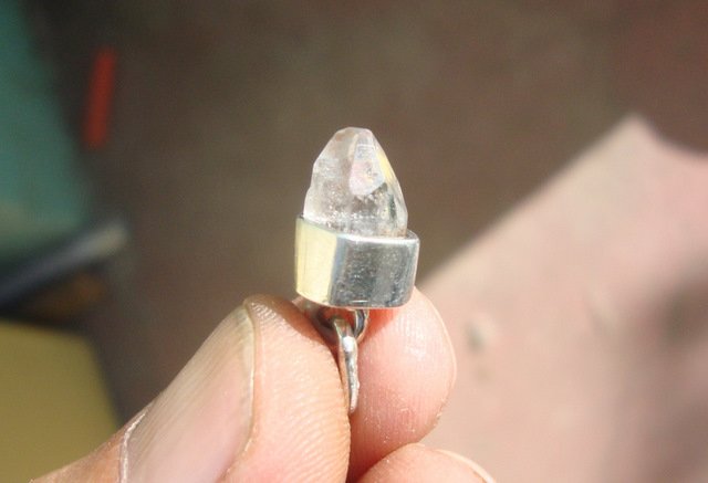 10.5 ct. Topaz natural crystal mounted in sterling silver handmade jewelry $39.00
