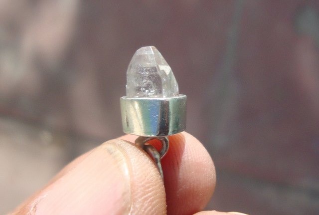 14.0 ct. Topaz natural crystal mounted in sterling silver handmade jewelry $42.25