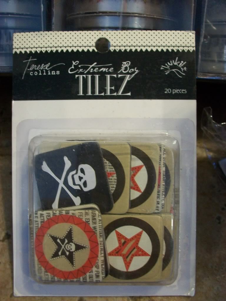 12 Pkgs Extreme Boy Tilez Scrapbooking Embellishments