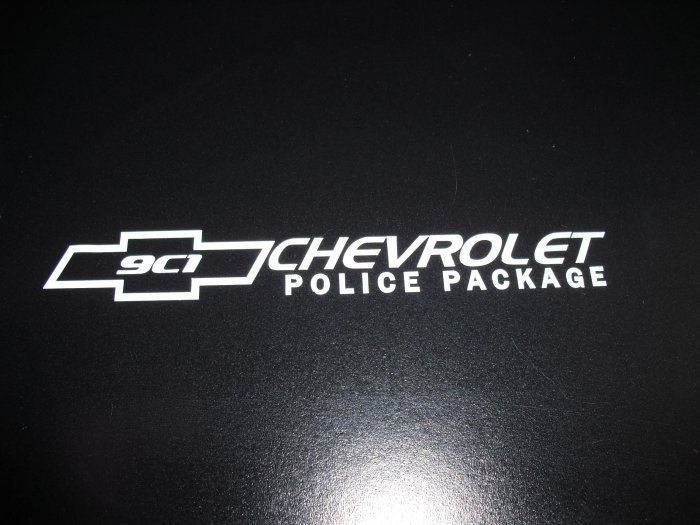 9C1 bow tie police package decal