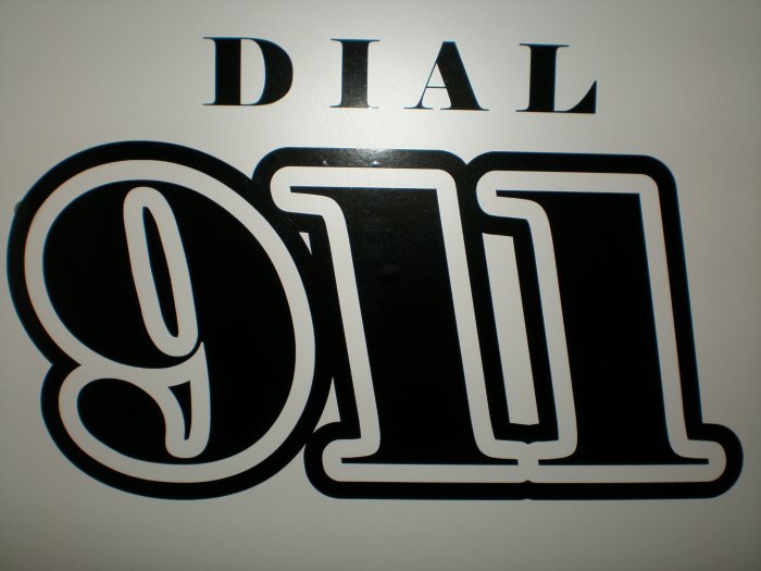 Dial 911 Decal
