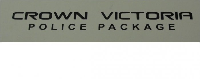 Crown victoria Police pacage Decal