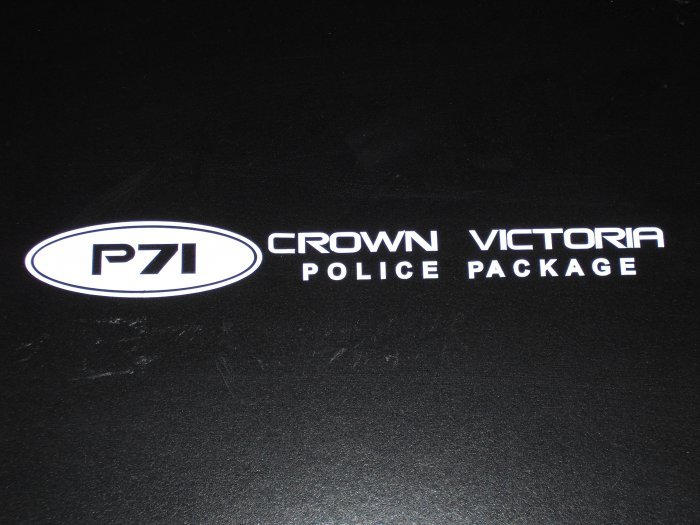 P71 Police Interceptor Decal