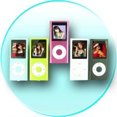 Super-Popular Slim Metal-body MP4 Player, 1.5-inch Screen 4GB - Blue