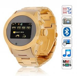 S766 quad-band watch phone music dual sim dual standby steel