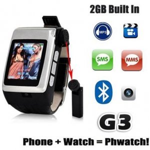 1.5 Inch Touch Screen Quad band Watch Mobile Phone with Detachable Bluetooth Device G3