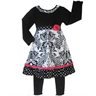 2pc Boutique Damask Dress and Legging Set