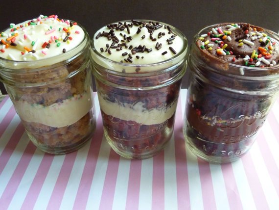 Frosted Cupcakes In A Jar (3 Jars)