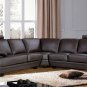 Baron Leather Sectional Sofa with Headrests