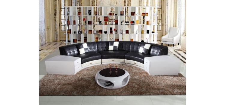 6007 - Modern Bonded Leather Sofa