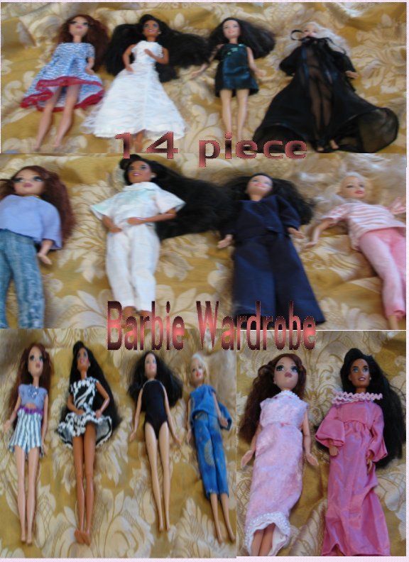 14 piece OOAK Barbie Wardrobe