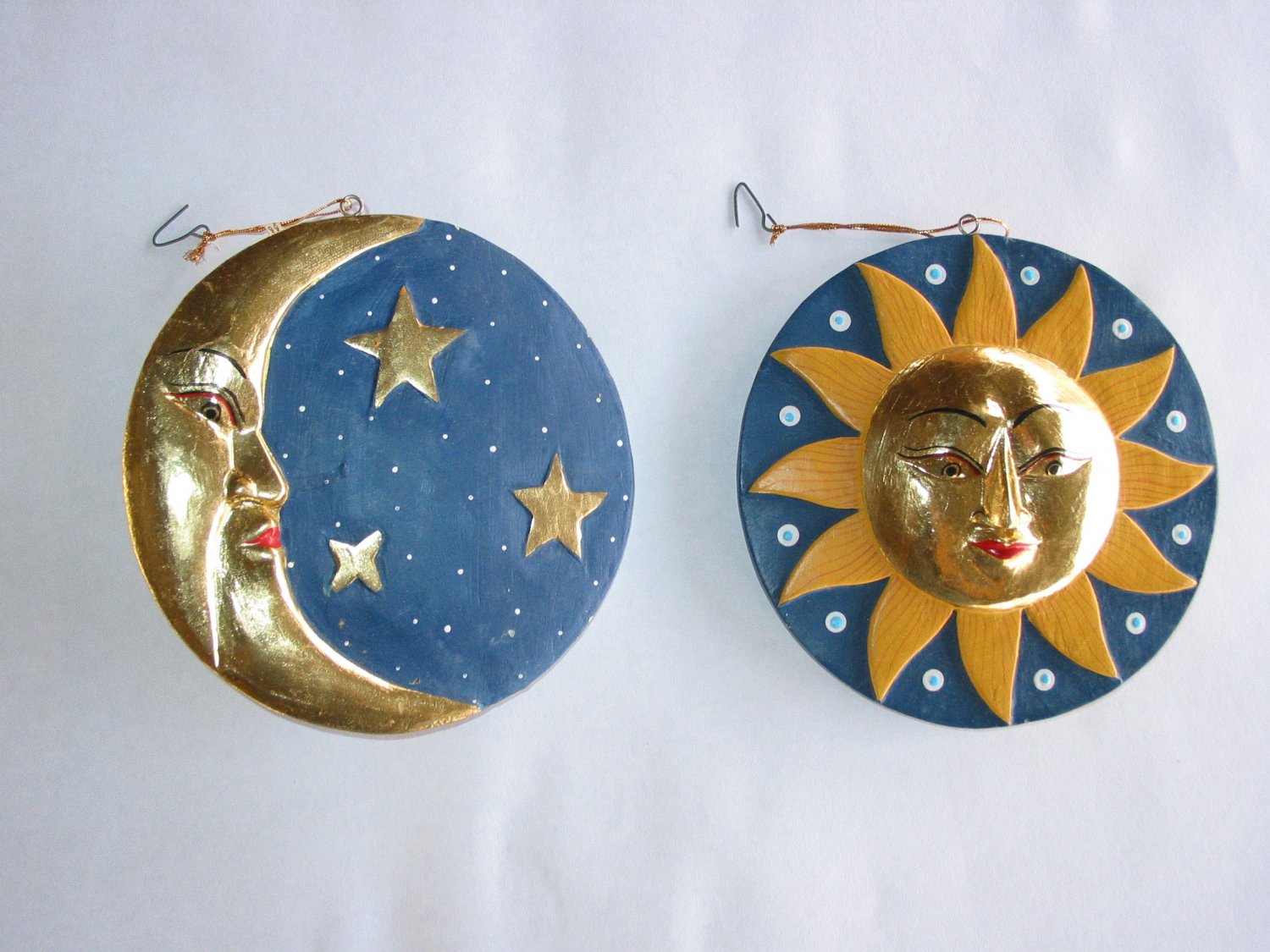 Gold Faced Sun and Moon