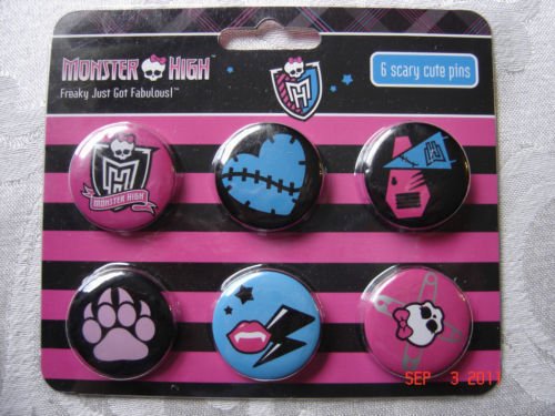 Monster High 6 Scary Cute Pins