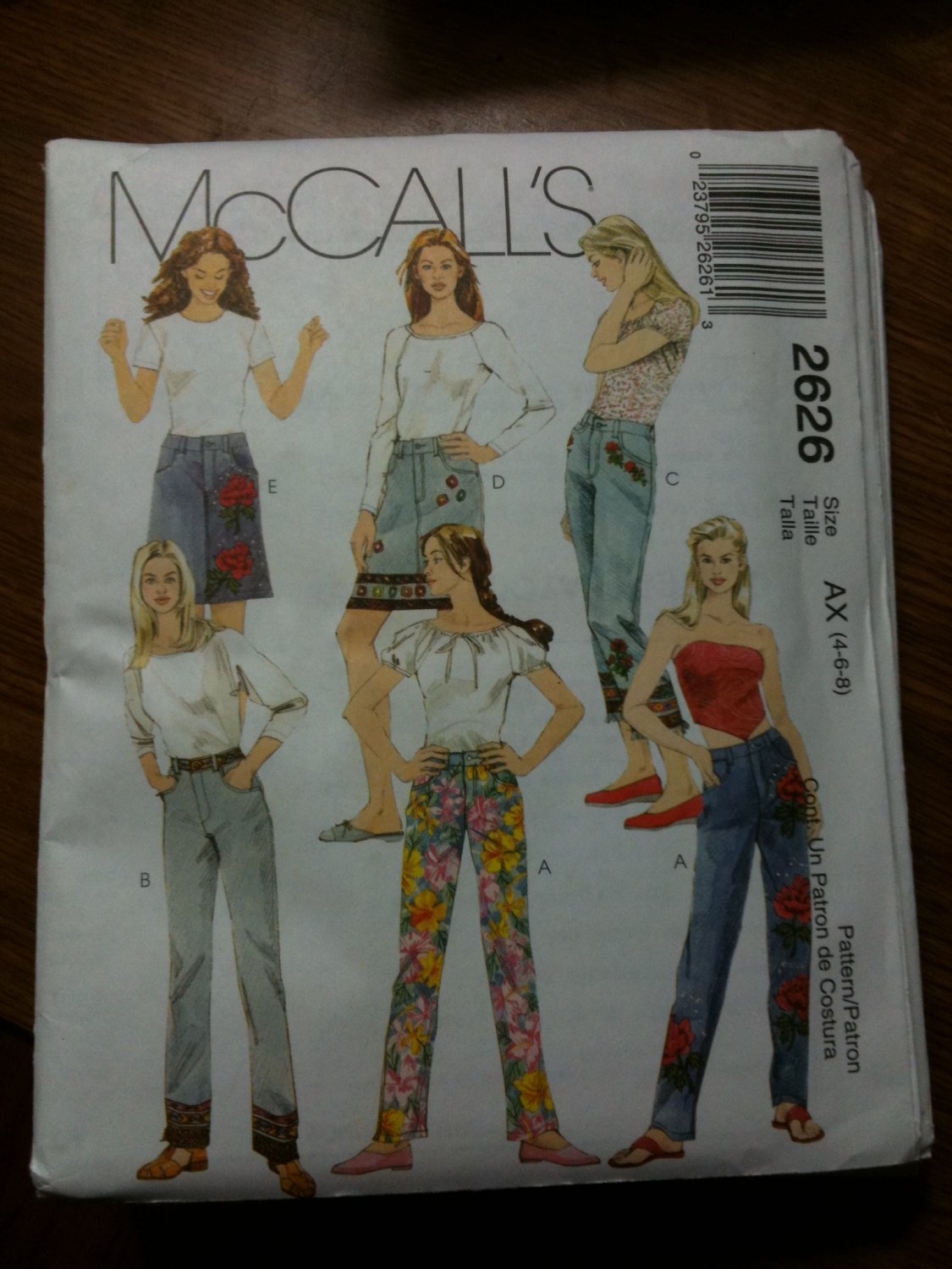 McCall's 2626 Misses Pants in Two Lengths and Skirt Size D 12-14-16