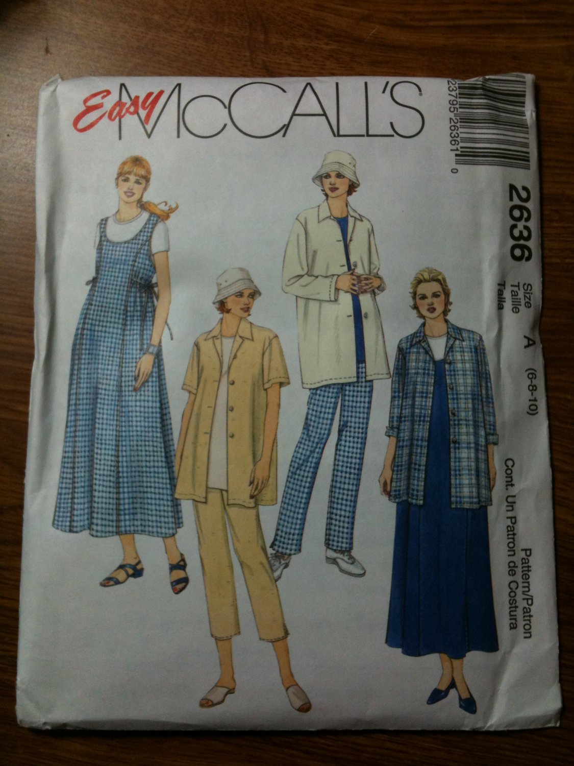 McCall's 2636 Maternity Jumper, Shirt and Pants in Two Lengths Size F 16-18-20