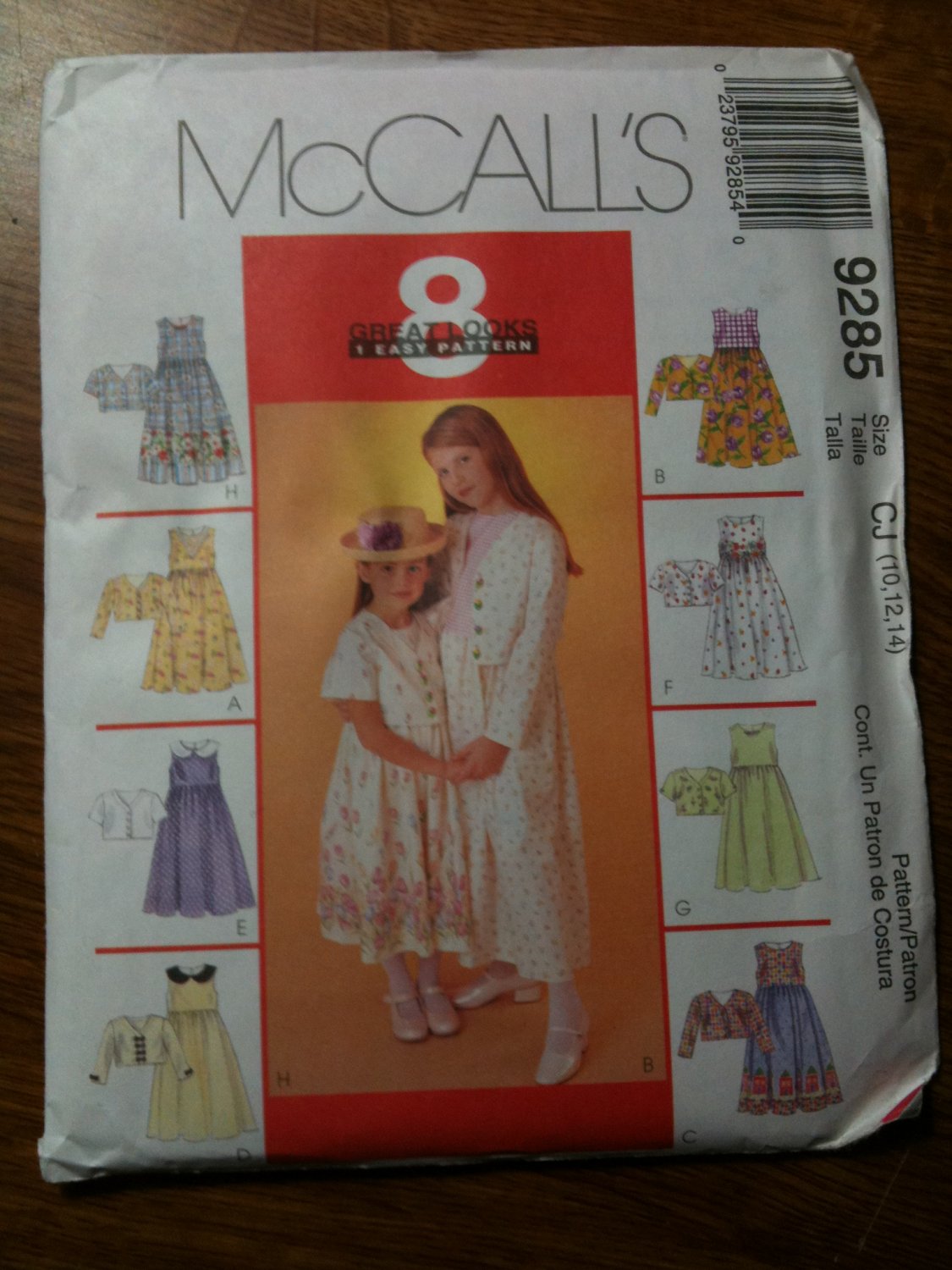 McCall's 9285 Children's and Girls' Dress and Jacket Size CJ 10-12-14