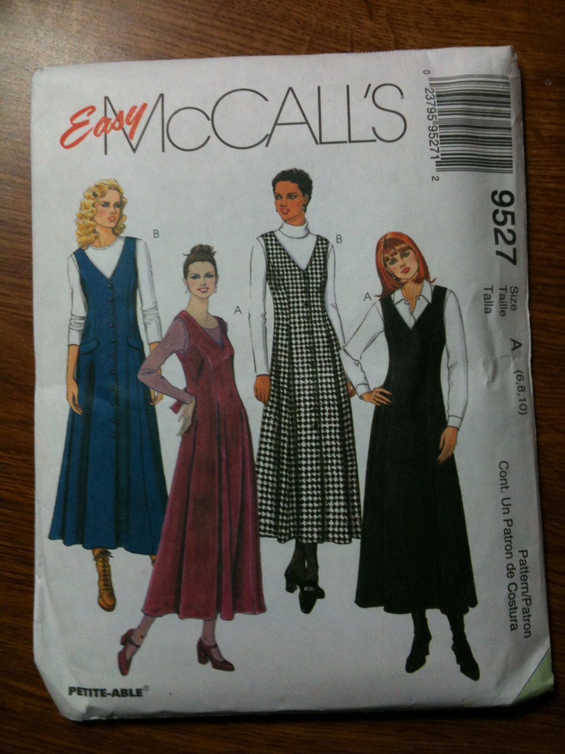 McCall's 9527 Misses Jumpers Size A 6-8-10