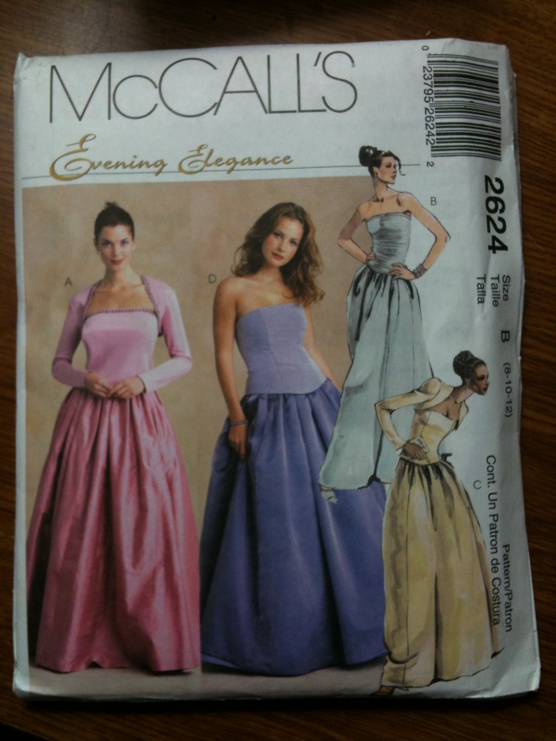 McCall's 2624 Misses' Shrug, Tops and Skirt Size C 10-12-14