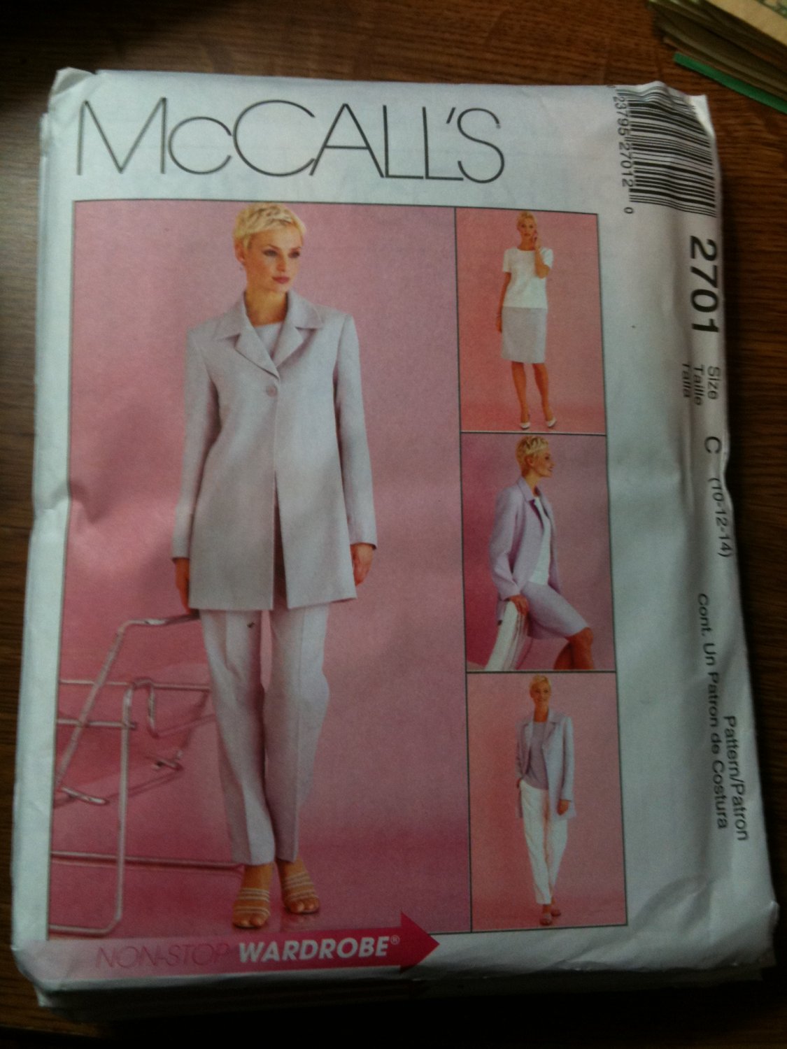 McCall's 2701 Misses'/Miss Petite Lined Jacket, Top, Pants and Skirt Size E 14-16-18