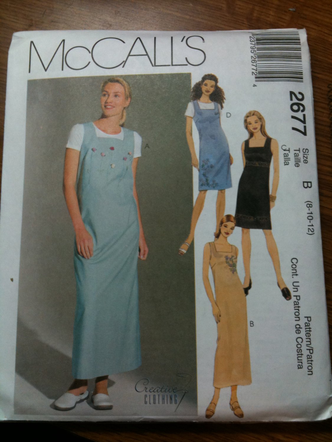 McCall's 2677 Misses' Dress or Jumper in Two Lengths Size A 6-8-10
