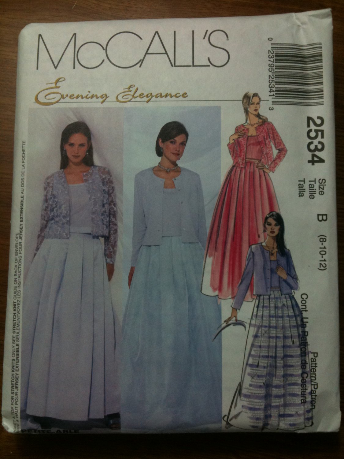 McCall's 2534 Misses' Unlined Jacket, Top in Two Lengths and Skirt Size D 12-14-16