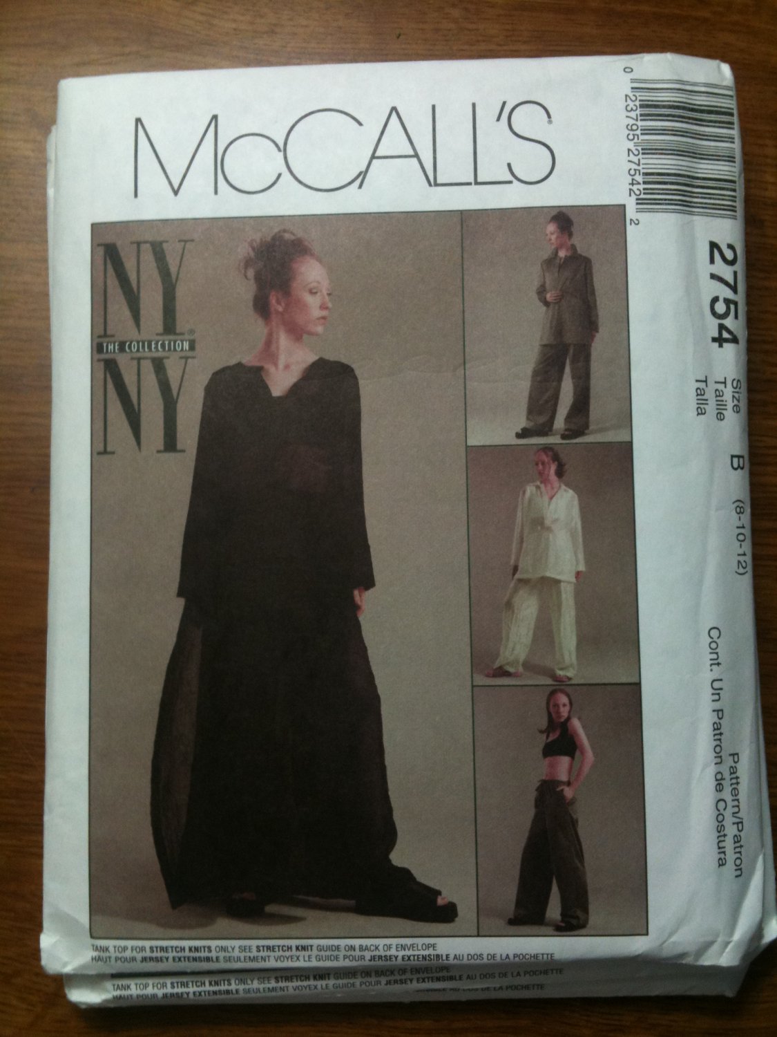 McCall's 2754 Misses' Caftan, Shirt, Tank Top and Pants Size C 10-12-14