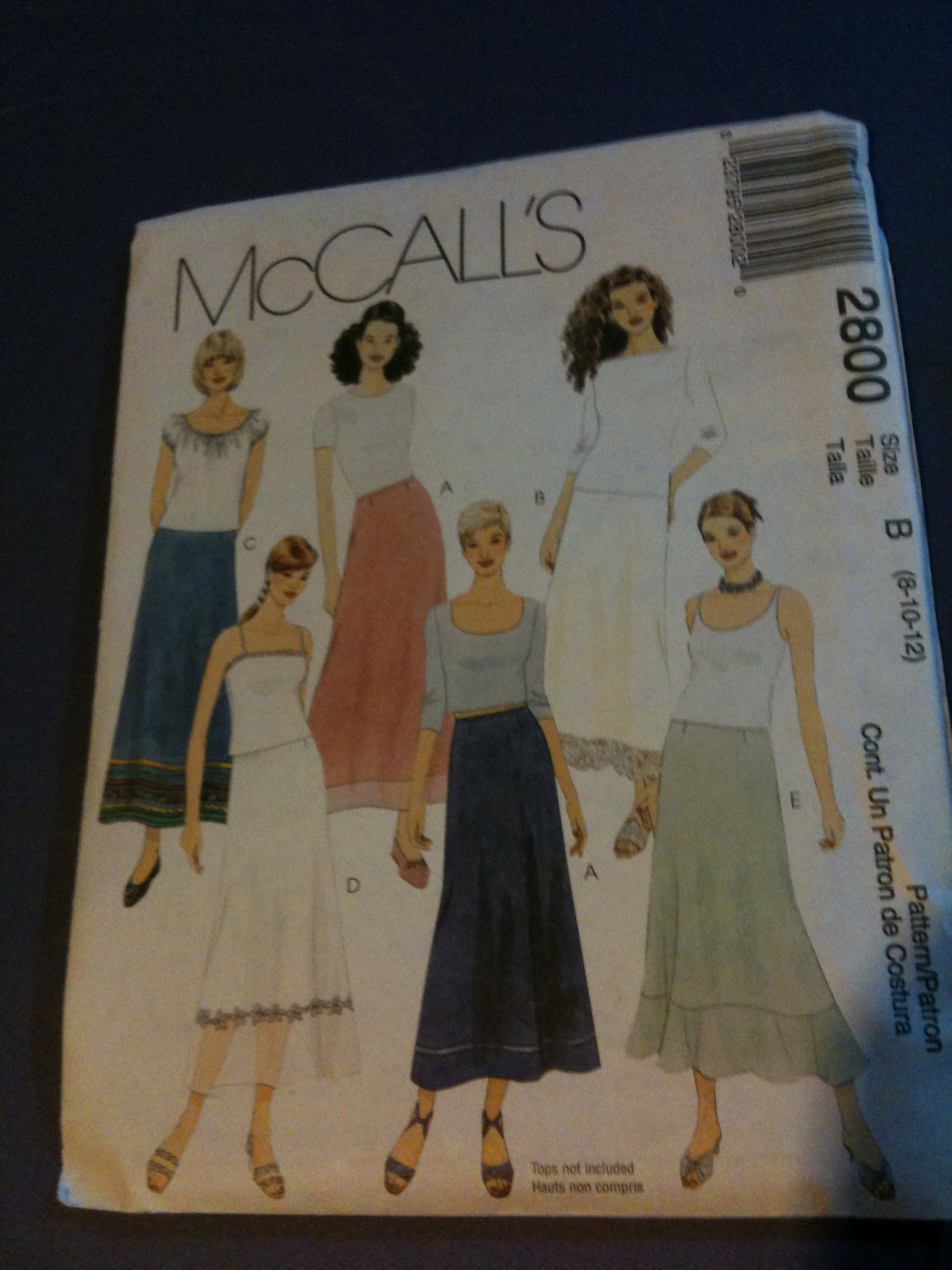 McCall's 2800 Misses' Skirts Size B 8-10-12